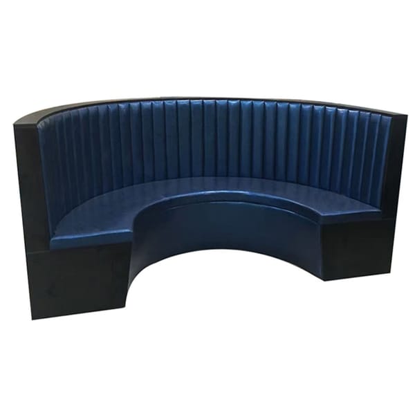Semicircular restaurant booths